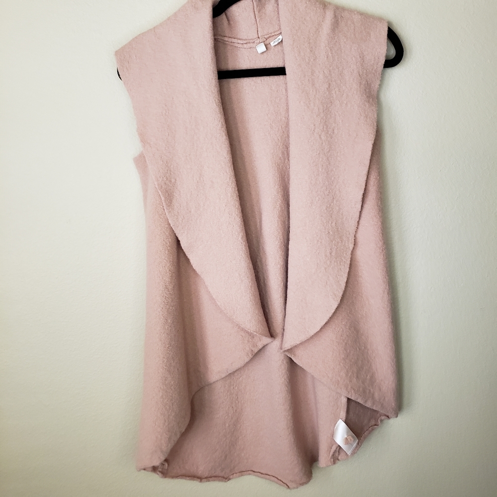 Anthro Moth Wool Open Front Vest